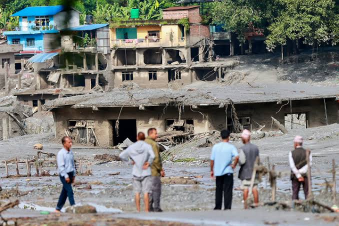 Communautés touchées par les inondations au Népal